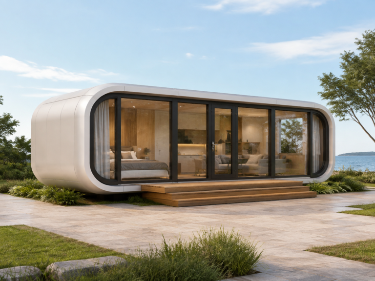 SUNRUN Apple Cabin modular house with panoramic glazing