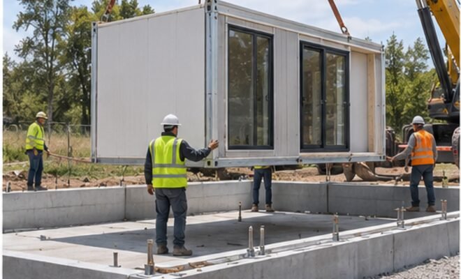 Modular house site installation