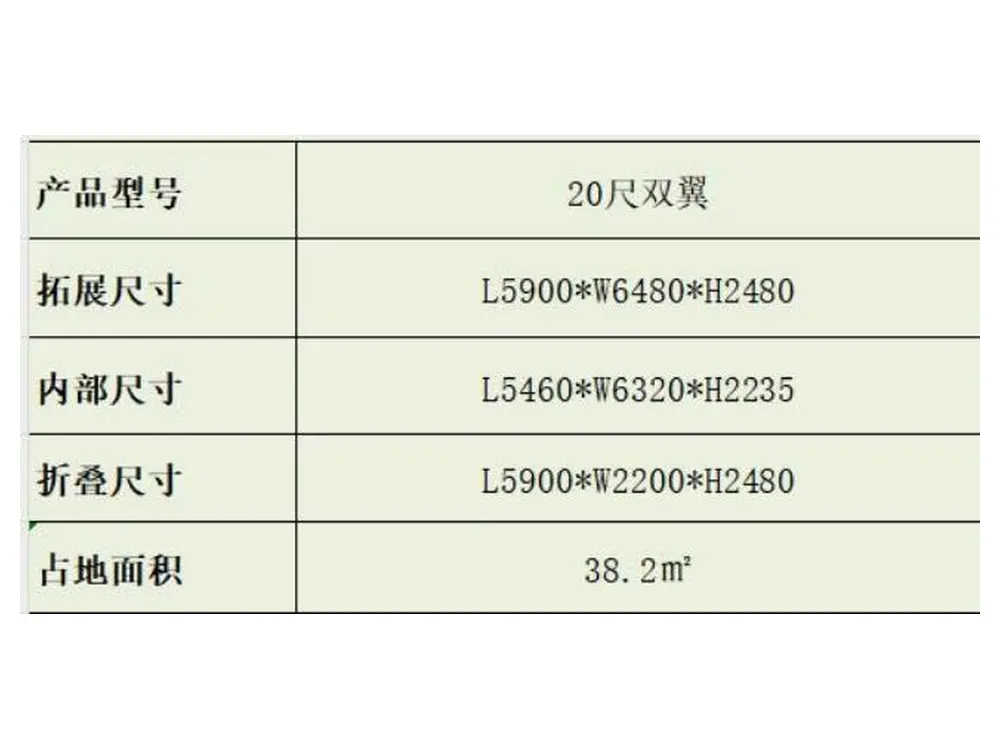 Dimensions & Interior Height — SUNRUN standard
